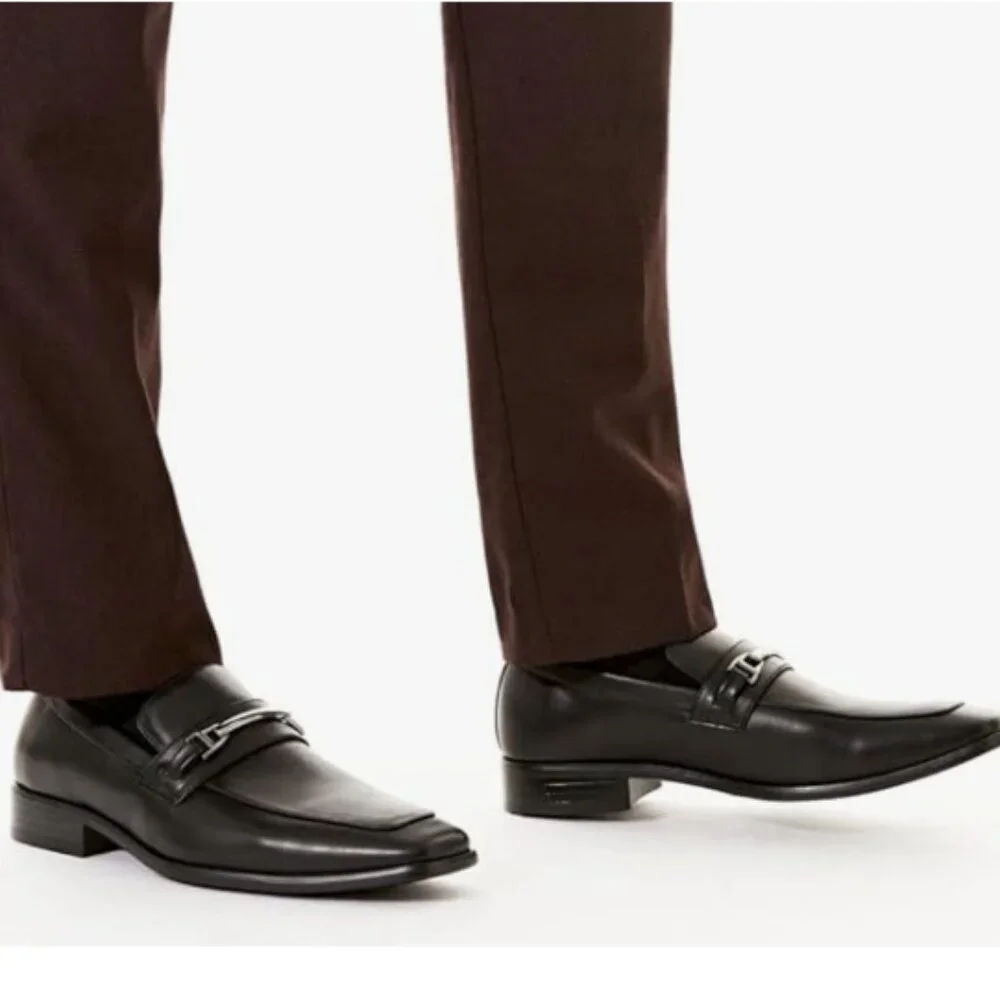 Restoration Matt - Men's Black Leather Dress Loafer Shoes